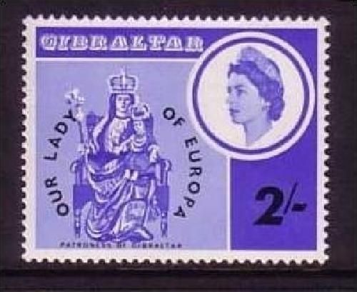 GIBRALTAR MI-NR. 184 POSTFRISCH MITLÄUFER 1966 UNSERE LIEBE FRAU VON EUROPA