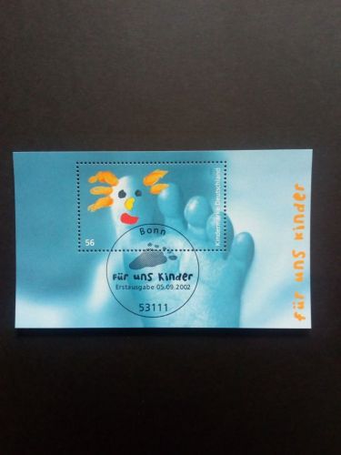 DEUTSCHLAND BLOCK 60 GESTEMPELT(USED) FÜR UNS KINDER 2002 FUSS EINES KLEINKINDES STEMPEL BONN