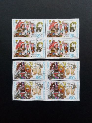 BULGARIEN MI-NR. 4332-4333 GESTEMPELT(USED) 4er BLOCK EUROPA 1998 FESTE und FEIERTAGE