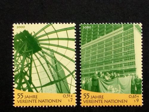 UNO WIEN MI-NR. 309-310 POSTFRISCH(MINT) 55 JAHRE VEREINTE NATIONEN 2001