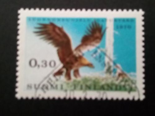 FINNLAND MI-NR. 667 GESTEMPELT(USED) NATURSCHUTZJAHR 1970 STEINADLER