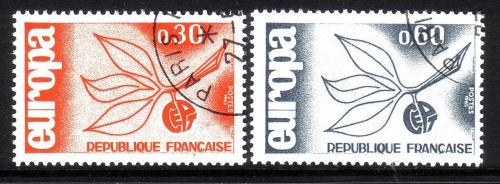 FRANKREICH MI-NR. 1521-1522 GESTEMPELT(USED) EUROPA 1965 ZWEIG