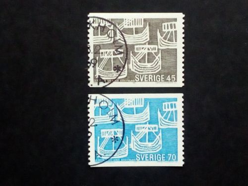 SCHWEDEN MI-NR. 629-630 A GESTEMPELT(USED) NORDEN 1969 SEGELBOOTE