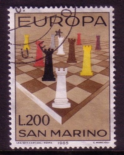 SAN MARINO MI-NR. 842 GESTEMPELT(USED) CEPT 1965 SCHACH