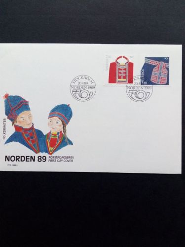 SCHWEDEN MI-NR. 1537-1538 FDC NORDEN 1989 VOLKSTRACHTEN