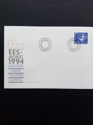 SCHWEDEN MI-NR. 1811 FDC EUROPA MITLÄUFER 1994 EWR
