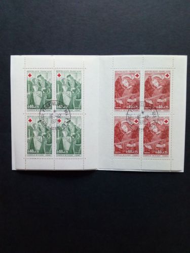 FRANKREICH MH II mit MI-NR. 1733-1734 GESTEMPELT(USED) ROTES KREUZ 1970