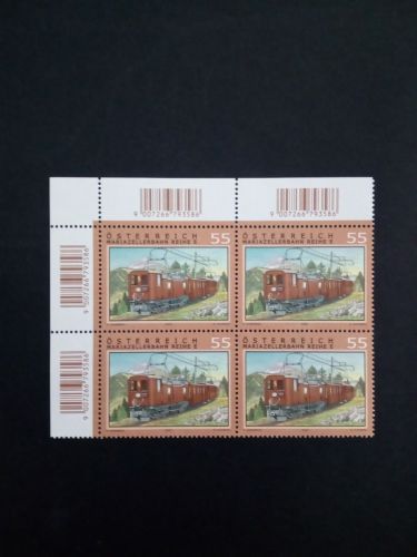 ÖSTERREICH MI-NR. 2663 POSTFRISCH(MINT) 4er Block EISENBAHNEN (VI) MARIAZELLERBAHN