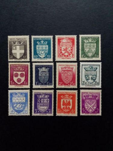 FRANKREICH MI-NR. 538-549 POSTFRISCH(MINT) NATIONALE HILFE(II) STADTWAPPEN 1942