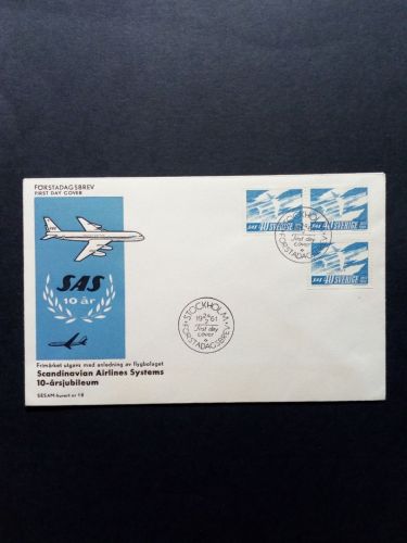 SCHWEDEN MI-NR. 467 FDC NORDEN 1961 FLUGZEUG