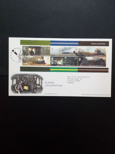 GROSSBRITANNIEN BLOCK 18 FDC HISTORISCHE EISENBAHNEN 2004