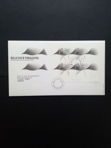 GROSSBRITANNIEN BLOCK 8 FDC MILLENNIUM JAHRTAUSENWENDE(XIII) 1999