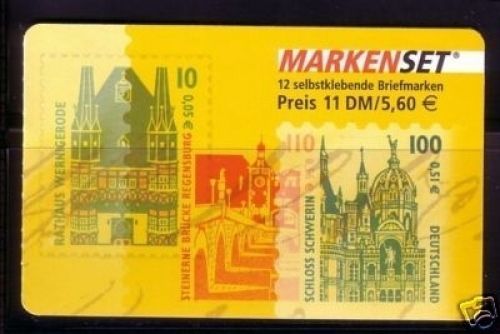 DEUTSCHLAND MH 43 GESTEMPELT(USED) SEHENSWÜRDIGKEITEN RATHAUS SELBSTKLEBEND STEMPEL FRANKFURT