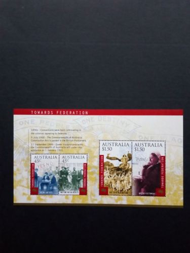 AUSTRALIEN BLOCK 35 POSTFRISCH(MINT) 100 JAHRE UNABHÄNGIGKEIT 2000 KÖNGIN VIKTORIA