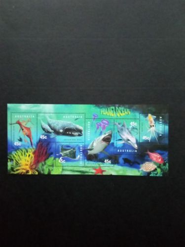 AUSTRALIEN BLOCK 28 POSTFRISCH(MINT) MEERESTIERE 1998 HAI WAL DELFIN FISCH