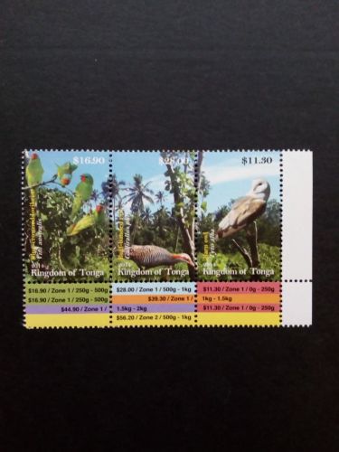 TONGA MI-NR. 2006-2008 POSTFRISCH(MINT) VÖGEL 2014 SCHLEIEREULE BLINDENRALLE BLAUKÄPPCHEN