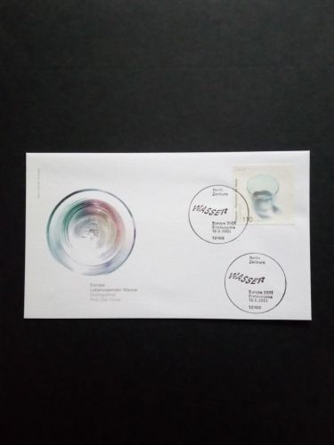DEUTSCHLAND MI-NR. 2185 FDC EUROPA 2001 WASSER