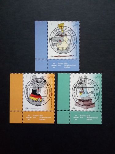 DEUTSCHLAND MI-NR. 3075-3077 GESTEMPELT(USED) MAUS COMIC VON ULI STEIN 2014 SPORT STEMPEL WEIDEN