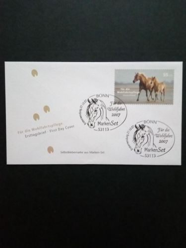 DEUTSCHLAND MI-NR; 2635 FDC WOHLFAHRT 2007 PFERD SELBSTKLEBEND