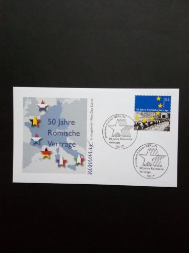 DEUTSCHLAND MI-NR. 2593 FDC MITLÄUFER 2007 - 50 JAHRE RÖMISCHE VERTRÄGE