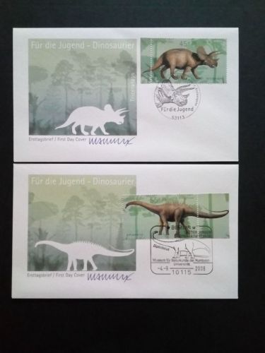 DEUTSCHLAND MI-NR. 2687-2690 FDC JUGEND 2008 DINOSAURIER