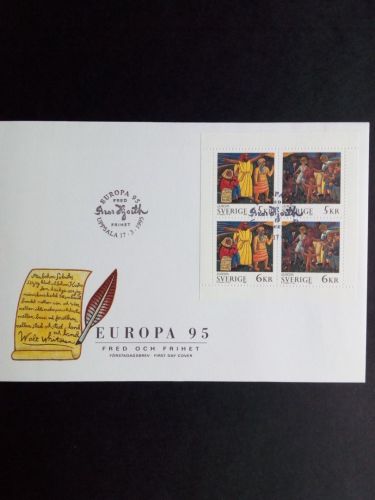 SCHWEDEN MI-NR. 1874-1877 FDC EUROPA 1995 FRIEDEN und FREIHEIT