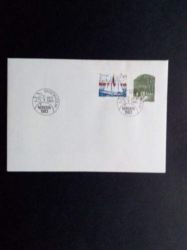 SCHWEDEN MI-NR. 1230-1231 FDC NORDEN 1983 TOURISMUS RADFAHREN SEGELN