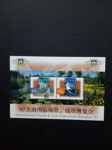 AUSTRALIEN BLOCK 26 POSTFRISCH(MINT) BRIEFMARKENAUSTELLUNG SHANGHAI`97 KRANICH STORCH