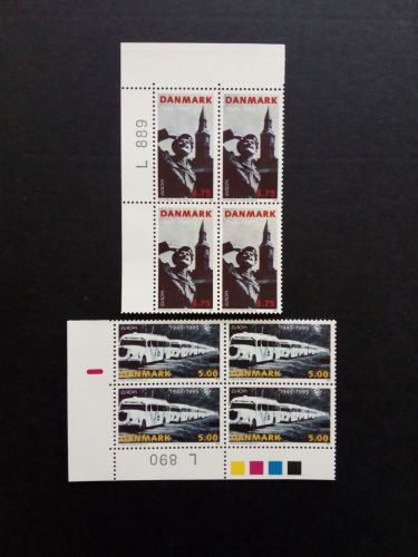 DÄNEMARK MI-NR. 1100-1101 POSTFRISCH(MINT) 4er BLOCK EUROPA 1995 FRIEDEN und FREIHEIT BUS