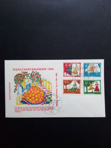 DEUTSCHLAND MI-NR. 495-488 FDC(I) WOHLFAHRT 1965 GRIMMS MÄRCHEN VII ASCHENPUTTEL