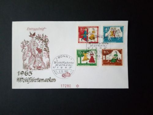 DEUTSCHLAND MI-NR. 495-488 FDC(FIDACOS) WOHLFAHRT 1965 GRIMMS MÄRCHEN VII ASCHENPUTTEL