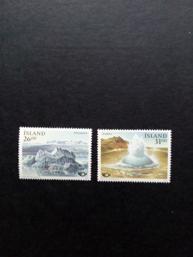 ISLAND MI-NR. 747-748 POSTFRISCH(MINT) NORDEN 1991 TOURISMUS GEYSIR GLETSCHERSEE
