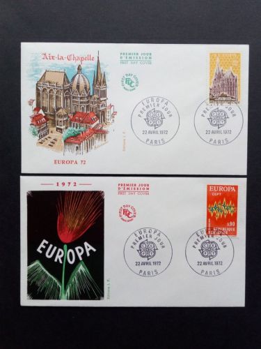 FRANKREICH MI-NR. 1788-1789 FDC EUROPA 1972 STERNE