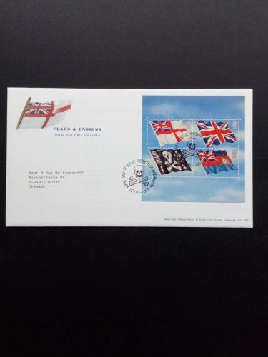 GROSSBRITANNIEN BLOCK 12 FDC 100 JAHRE U-BOOT WAFFE DER ROYAL NAVY 2001