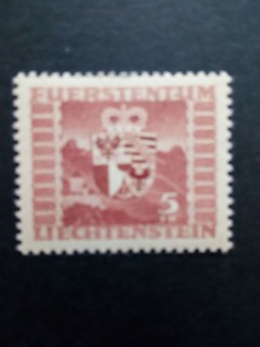 LIECHTENSTEIN MI-NR. 252 POSTFRISCH(MINT) LANDESWAPPEN 1947 SCHLOSS VADUZ
