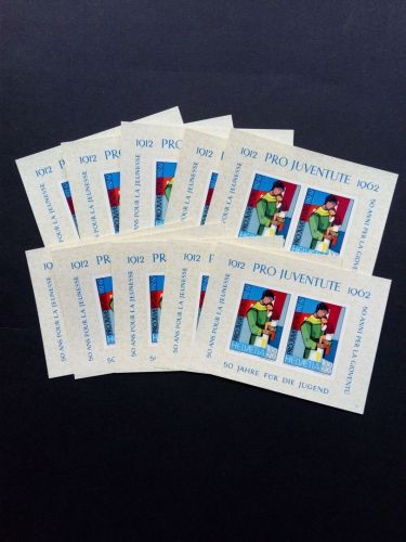 SCHWEIZ 10 x BLOCK 18 POSTFRISCH(MINT) PRO JUVENTUTE 1962