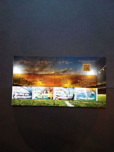 DEUTSCHLAND H-BLATT AUS MH 109 GESTEMPELT(USED) UNGEFALTET SPORTMARKEN 2018 POSTPREIS 4,25 EURO