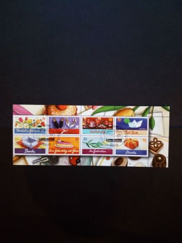 DEUTSCHLAND H-BLATT AUS MH 111 GESTEMPELT(USED) UNGEFALTET GRUSSMARKEN 2017 POSTPREIS 4,90 EURO