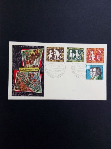 DEUTSCHLAND MI-NR. 322-325 FDC GRIMMS MÄRCHEN 1959