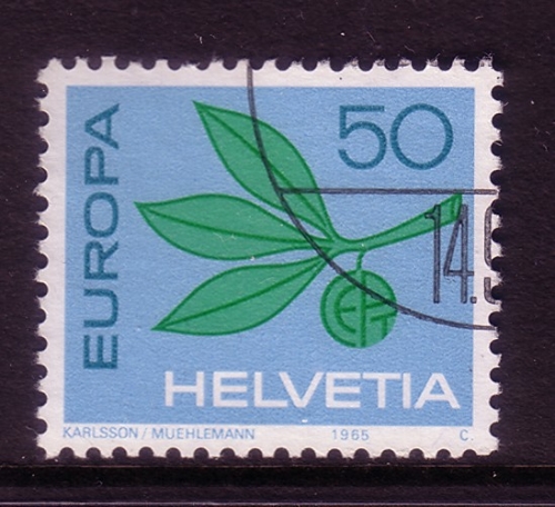 SCHWEIZ MI-NR. 825 o EUROPA 1965 - ZWEIG