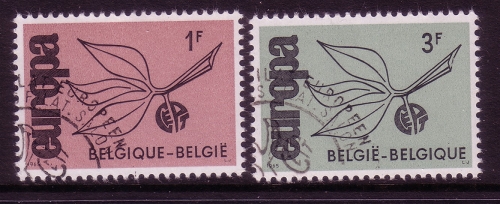 BELGIEN MI-NR. 1399-1400 GESTEMPELT(USED) EUROPA 1965 ZWEIG