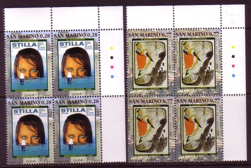 SAN MARINO MI-NR. 2085-2086 POSTFRISCH(MINT) 4er BLOCK EUROPA 2003 PLAKATKUNST