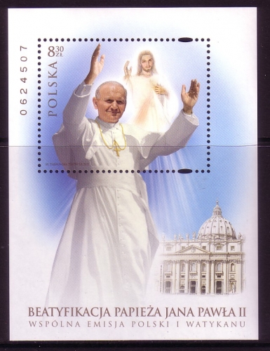 POLEN BLOCK 197 POSTFRISCH PAPST JOHANNES PAUL II.