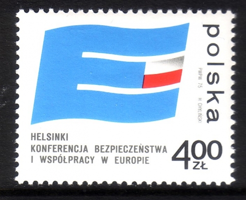 POLEN MI-NR. 2391 POSTFRISCH(MINT) KSZE-KONFERENZ 1975 HELSINKI FLAGGE
