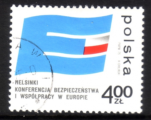 POLEN MI-NR. 2391 o KSZE-KONFERENZ 1975 HELSINKI FLAGGE