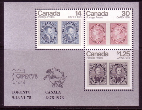 CANADA BLOCK 1 POSTFRISCH(MINT) BRIEFMARKENAUSSTELLUNG CAPEX 78 MARKE AUF MARKE