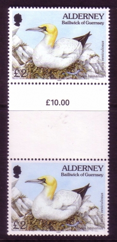 ALDERNEY MI-NR. 82 POSTFRISCH(MINT) ZWISCHENSTEGPAAR FAUNA + FLORA BASSTÖLPEL 1995