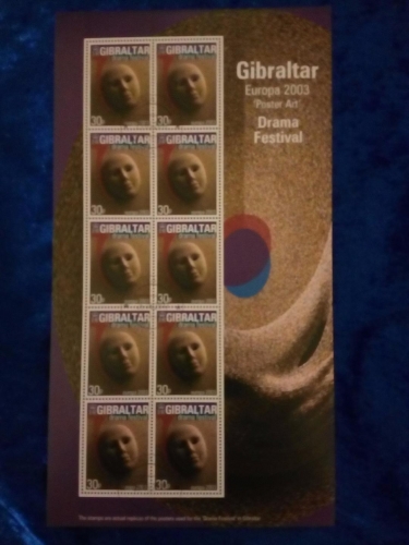 GIBRALTAR MI-NR. 1032-1035 GESTEMPELT(USED) KLEINBOGENSATZ EUROPA 2003 PLAKATKUNST