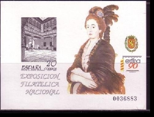 SPANIEN SONDERDRUCK BLOCK 36 POSTFRISCH(MINT) EXFILNA ´90 GEMÄLDE VON GOYA