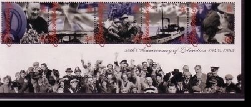 GUERNSEY BLOCK 14 POSTFRISCH(MINT) 50. JAHRESTAGE DER BEENDIGUNG DES ZWEITEN WELTKRIEGS